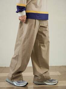 DAZY 男士纯色口袋宽松休闲裤，日常穿着