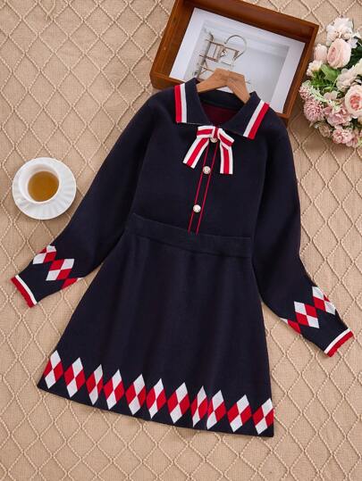 Teen Girl Autumn/Winter New Knitted Turtleneck Sweater With Skirt Set. Elegant Navy Blue Fabric Is Delicate And Soft, Exuding Intellectual Beauty. Fabric Is Comfortable And Warm. Detailed Design On Collar And Cuffs. Loose Fit Showcases Young And Sweet Figure, Suitable For Various Occasions Like Home, Daily Wear, Holiday Party, School, Travel, Etc. Displaying A Unique Sweet And Stylish School-Girl Princess Look.