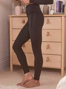 Musera Sport Women Drawstring Side Sports Pants Gym Fitness - Black - View 3