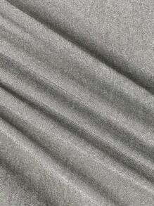 INAWLY Women's Solid Color Lace Trim Ruched Waist Puff Sleeve Blouse - Black - View 6