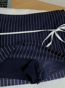 Comfortcana 秋季系腰短打底裤连裙 - 藏蓝色 - 查看 5