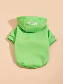 PETSIN 1 件宠物服装保暖内衬保暖运动衫，适合猫狗，果绿色 - 彩色 - 查看 2