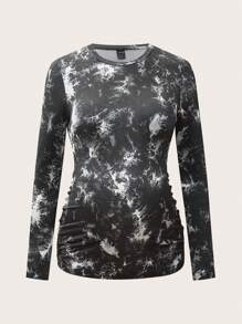SHEIN 3 pièces/Set Top de maternité décontracté à col rond manches longues, ensemble de t-shirts moulants de grossesse - Multicolore - Voir 4