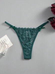 12 chiếc/gói quần lót ren G-string lãng mạn cho phụ nữ, nhiều màu sắc, đồ lót phong cách gợi cảm - Nhiều màu - Xem 6