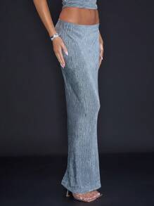 MUSERA 纹理长裙 伊比沙岛波西米亚风夏季性感派对 - 灰色 - 查看 3