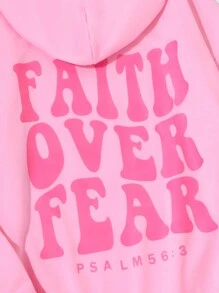 2pcs/Set Teenage Girls Casual Loose Pink Hoodie Sweatshirt With Letter Print + Black Leggings, Autumn