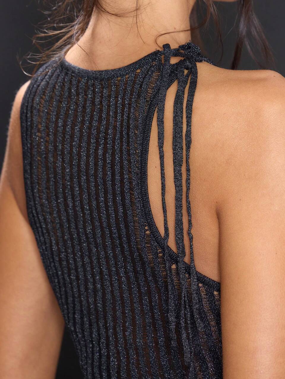 Knit Ribbed Tank Top Party