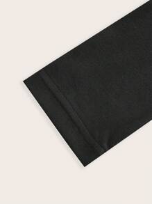 Slaydiva 2 件套女士休闲简约圆领长袖紧身短款上衣和喇叭裤/长裤