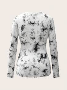 SHEIN 3 pièces/Set Top de maternité décontracté à col rond manches longues, ensemble de t-shirts moulants de grossesse - Multicolore - Voir 7