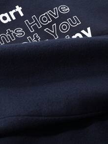 DAZY Color Block Patchwork Thermal Lined Hoodie Sweatshirt With Letter Print For Women,Fall Clothes