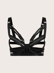 Empress Envy 2pcs Sexy Lingerie Set - Elastic Hollow Out Bondage Design Women Sexy Underwear