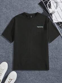 Manfinity RebelGame Loose Fit Men Car & Letter Graphic T-Shirt - Black - View 2