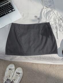 Comfortcana Short Leggings Attached Skirt With Tied Waist For Fall - Dark Grey - View 2