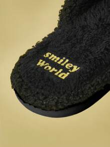 SmileyWorld® | SHEIN Plush Slip-On Slippers For Women