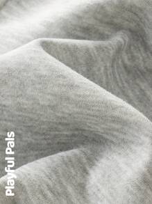 SHEIN 2 pezzi di pantaloni della tuta a righe e con grafica di panda, adatti per ragazzi e ragazze, carini/retrò/casual/per interno ed esterno, adatti per primavera/autunno/inverno
