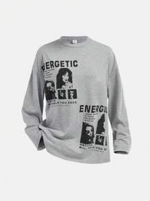 Girlism Conjunto de 2 piezas para niña preadolescente: Camiseta de manga larga oversize con estampado de personajes de moda urbana de primavera, otoño y deporte casual; y pantalones overol de pierna ancha - Multicolor - Ver 11