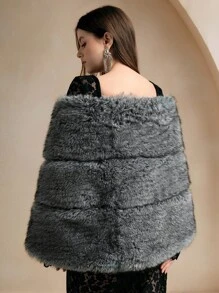 Anewsta Poncho de mujer talla grande, elegante y de alta gama