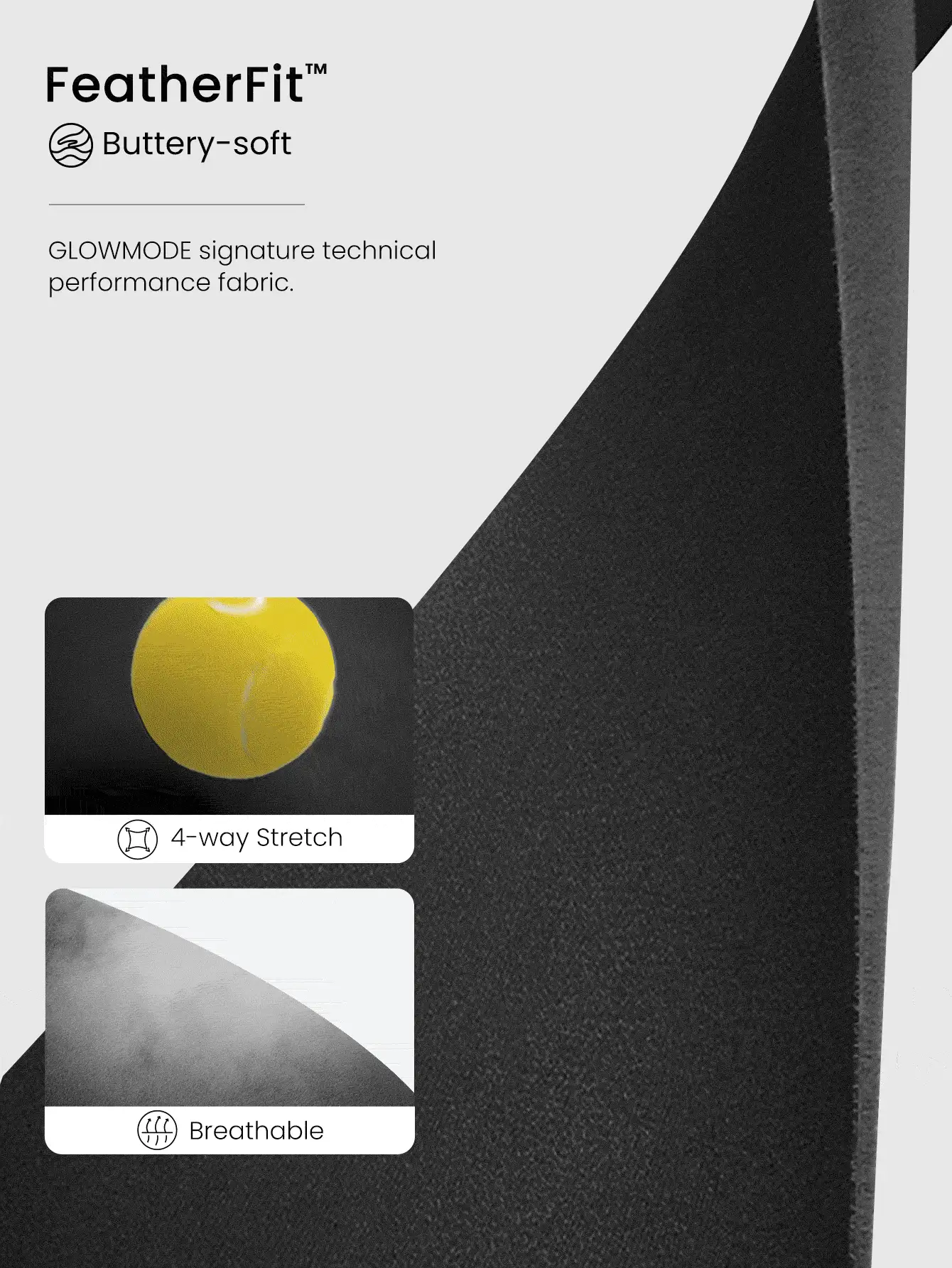 GLOWMODE 24 英寸 FeatherFit™ 收腹交叉绑带背部紧身连体衣 带侧袋 低冲击瑜伽日常可拆卸罩杯