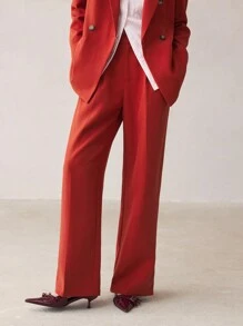 BizChic Women's Elegant Red Christmas Suit Formal Outfit Set, - Red - View 5