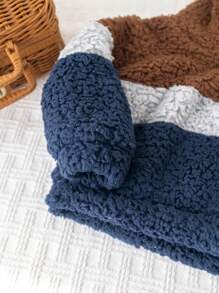 Cozy Pixies Baby Boy Color Block Hoodie Pullover Sweatshirt, Casual All-Match Design - Coffee Brown - View 5