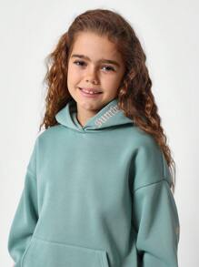 Áo Hoodie Oversized Thiết Kế Sumwon Quốc Tế, Áo Pullover Phong Cách Đường Phố, Thể Thao, Hoạt Động Thể Thao, Áo Sweatshirt Thể Thao Có Mũ dành cho Thiếu Nữ, Áo Sweatshirt Thể Thao Mềm Mại, Bộ Sưu Tập Thu Đông, Trang Phục Thường Ngày, Thời Trang Giới Trẻ, Thích Hợp Cho Hoạt Động Thường Ngày Và Kỳ Nghỉ - màu xanh lá - Xem 3
