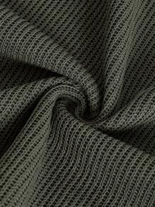 Manfinity Hypemode Men's Casual Digit Print Crew Neck Sweatshirt, Autumn - Green - View 5