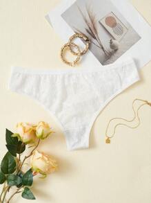 Quần lót dây ren trơn gợi cảm cỡ lớn - trắng - Xem 1