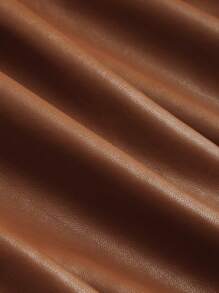 Franclia Plus Size Solid Color Collar Jacket, Casual Everyday, For Winter Fall Cloth For Women Autumn - Brown - View 6