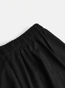 Girlism Conjunto de 2 piezas para niña preadolescente: Camiseta de manga larga oversize con estampado de personajes de moda urbana de primavera, otoño y deporte casual; y pantalones overol de pierna ancha - Multicolor - Ver 3