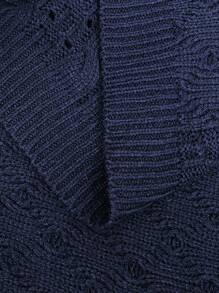 Calvaya Plus Size Women's Summer Floral Embroidery V-Neck Casual Sweater Vest - Navy Blue - View 8