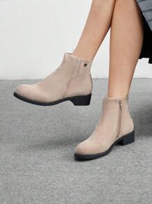 CUCCOO BIZCHIC Botas cortas versátiles de moda para mujeres - Albaricoque - Ver 5