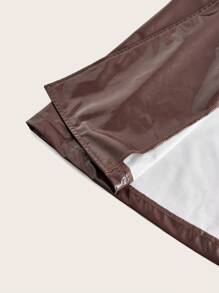 Slaydiva Women's Elegant Double-Breasted Glossy PU Trench Coat, Autumn