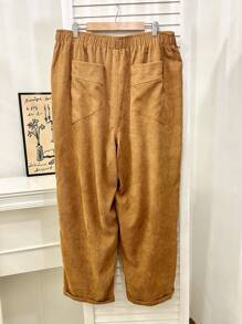 Flirla 秋季大码纯色锥形裤