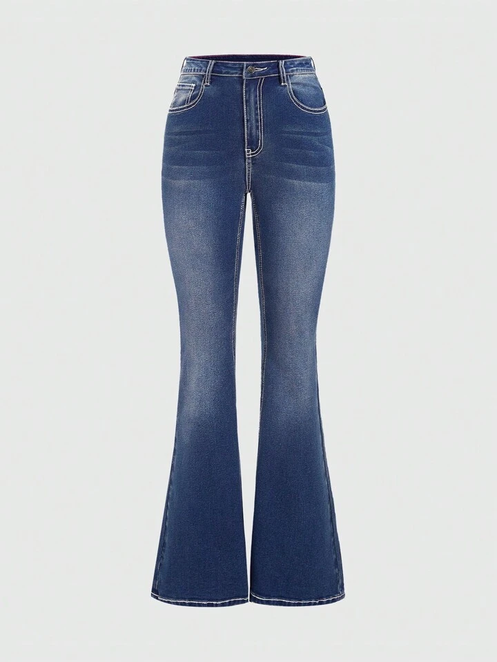 パンツ 00s cow leather pockets flared denim Y2K 1727421307f049b10c694e431f7a2f