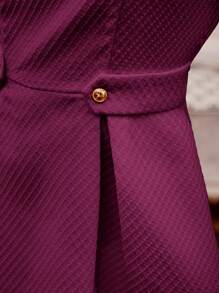 Vintamour 女士复古优雅春夏纹理无袖连衣裙，适合工作和休闲 感恩节女装秋装圣诞女装优雅女装感恩节服装返校节服装短款冬季女装圣诞女装演唱会女装冬季女装紫色女装秋季女装