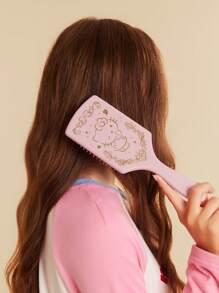 HELLO KITTY AND FRIENDS | SHEIN Cartoon & Floral Pattern Pink Hand Held Air Cushion Hair Brush - Pink - View 8