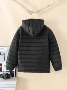Tween Girls Loose Casual Plaid Comfortable Versatile Vest Padded Coat - Apricot - View 2