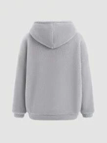 SHEIN Unity 双面羊毛超大连帽衫