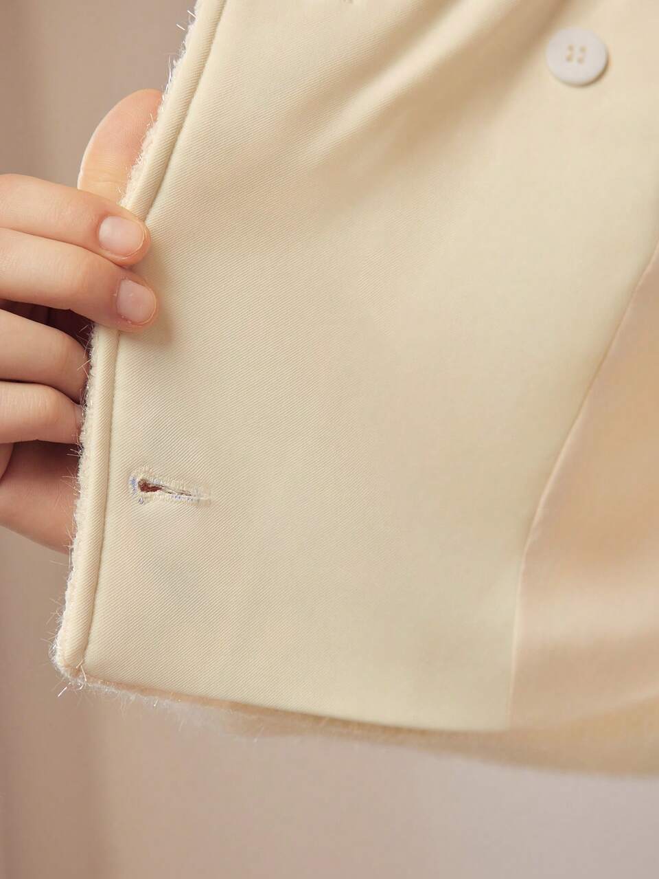 WOOL SHAWL COLLAR DOUBLE BREASTED PLACKET CROP JACKET