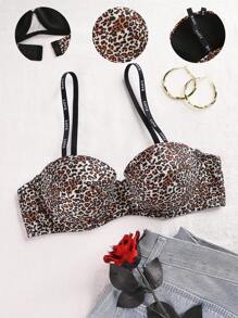 淑女豹纹时尚胸罩