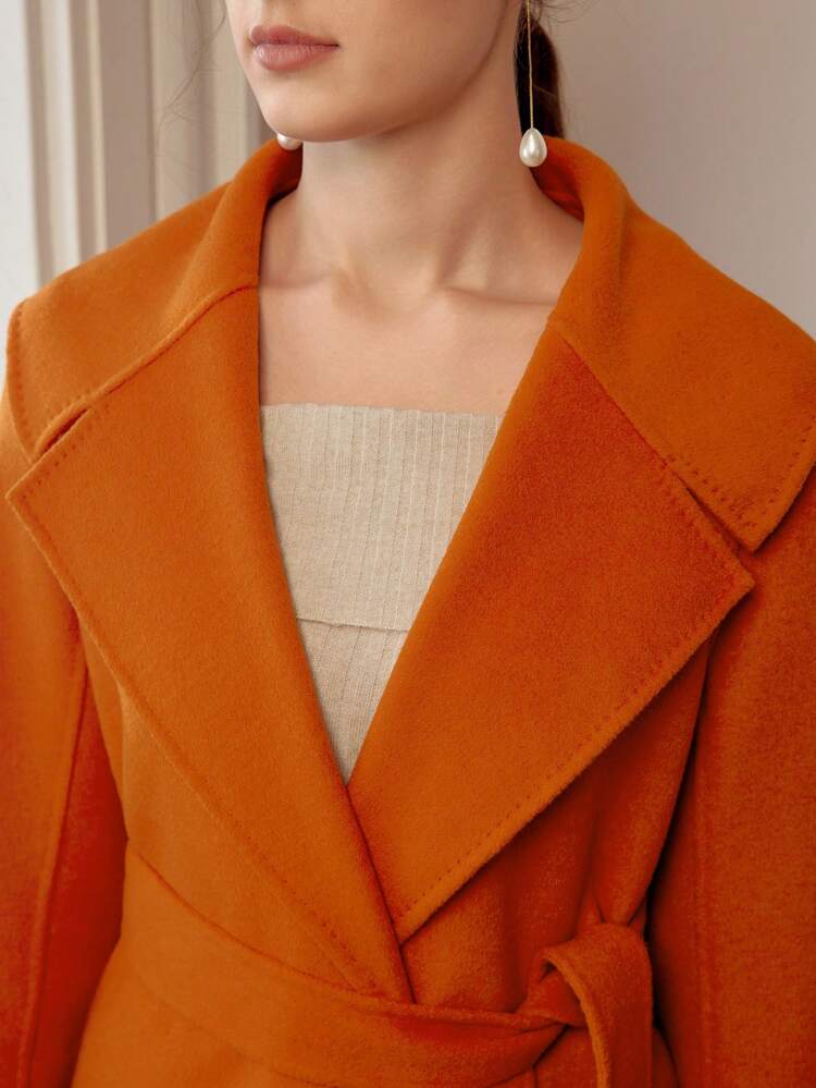 【美品】OVERCOAT Wool Shirt In Orange ビヒン】OVERCOAT Wool Shirt In オレンジ