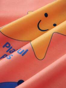 SHEIN 1pc Young Girl Cute/Retro/Casual/Back To School Star Pattern Long Sleeve Crew Neck Sweatshirt, Suitable For School And Outings, Spring/Autumn/Winter - Pink - View 6