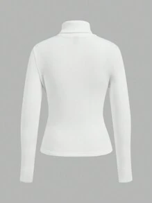 SHEIN EZwear 3 件套女士针织高领长袖保暖 T 恤套装 - 彩色 - 查看 8