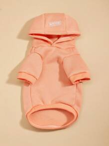 PETSIN 1pc Coral Fleece Warm Pet Sweatshirt For Cats And Dogs - Coral Orange - View 5
