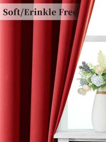 1 pieza Cortina opaca de unicolor de alta precisión, estilo minimalista moderno, adecuada para dormitorio, sala de estar, decoración de balcón