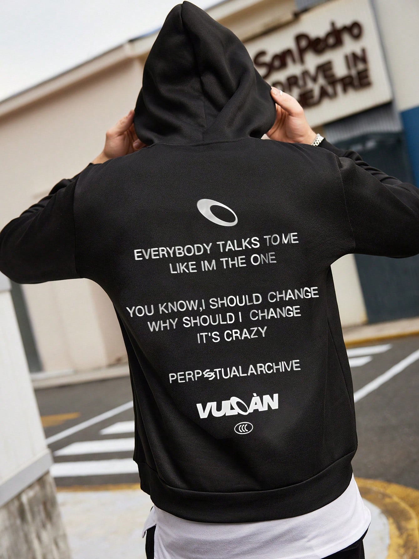 Men's Casual Slogan Print Thermal Lined Raglan Sleeve Hoodie For Autumn