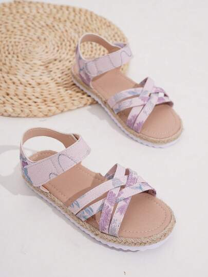 Cute & Fashionable Casual Kids' Rope Flat Sandals For Girls