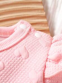 SHEIN Conjunto casual de 2 piezas de niña bebé con manga larga y pantalones, para otoño/invierno