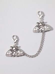 ROMWE Grunge Punk 1pc Punk Style Moth Charm Party Favor Gift - Silver - View 2