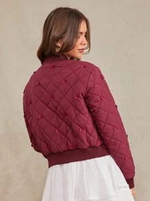 WESTFADE 蝴蝶结绗缝飞行员大衣